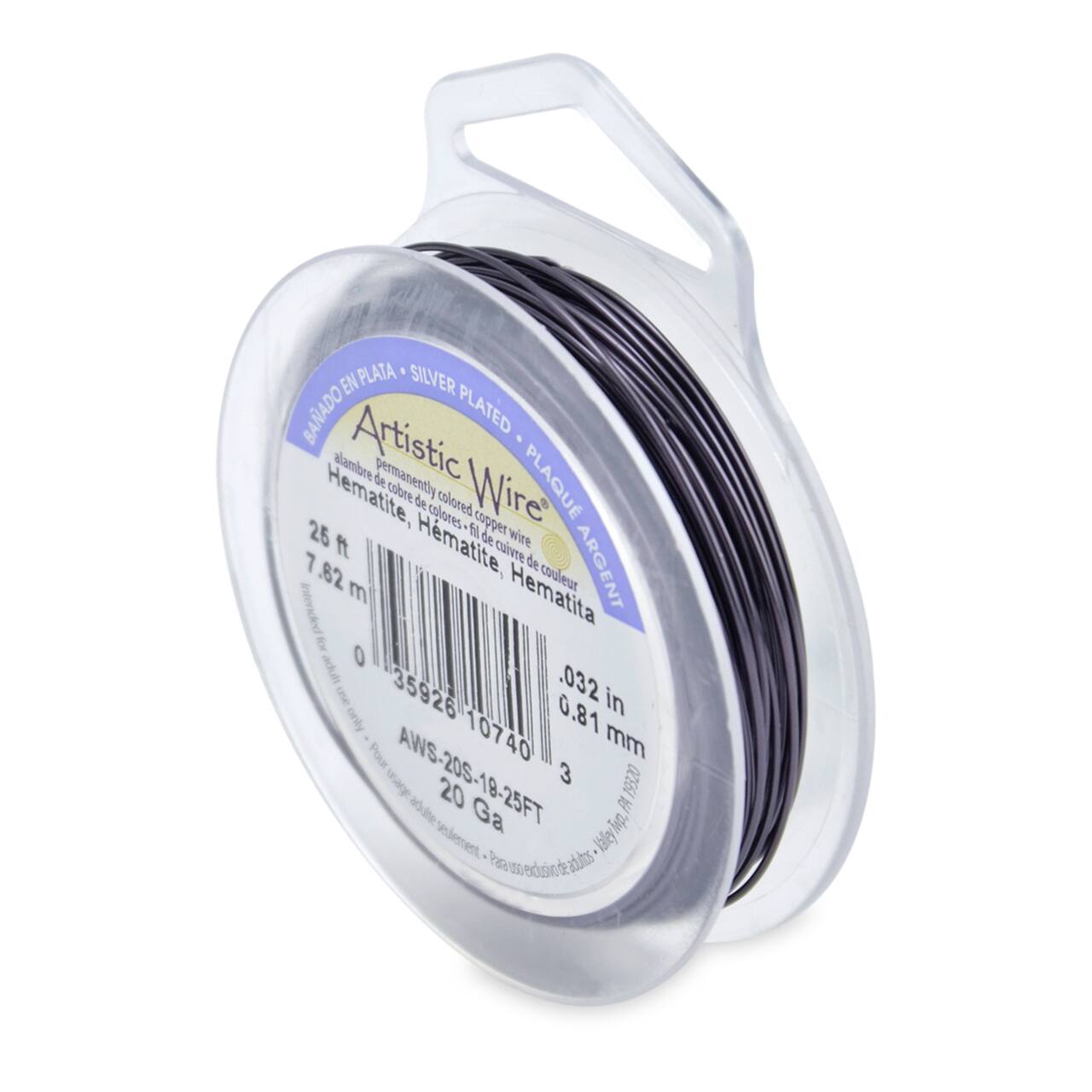 Artistic Wire® 20 Gauge Silver Plated Tarnish Resistant Colored Copper Craft Wire, 25ft.